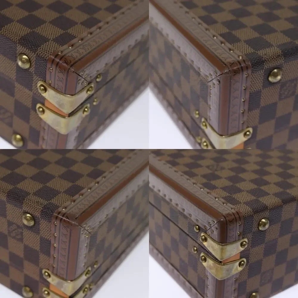 Louis Vuitton Damier Ebene Attache Case Handbag Brown